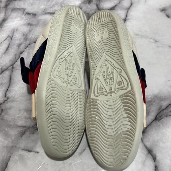 1000% Auth. Gucci ace velvet bow & leather sneaker 36 - Picture 8 of 8